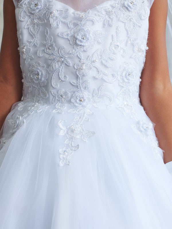 Illusion Floral First Holy Communion Dress