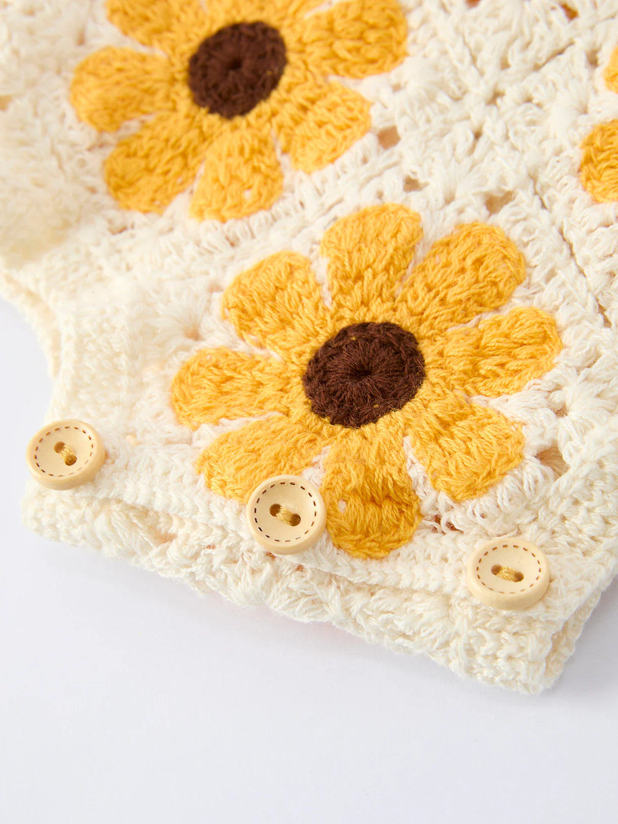 Summer Crochet Sunflower Romper
