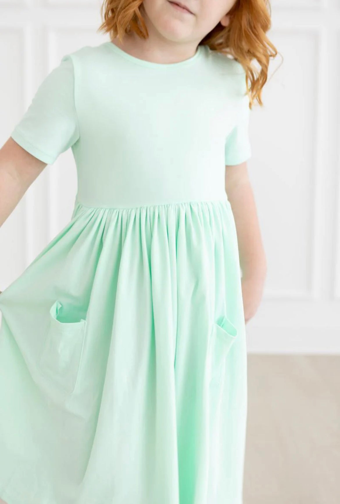 Pastel Green Pocket Twirl Dress