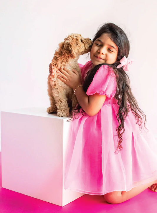 Puff Dress | Bright Pink