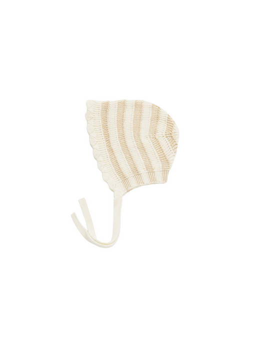 Knit Bonnet | Sand Stripe