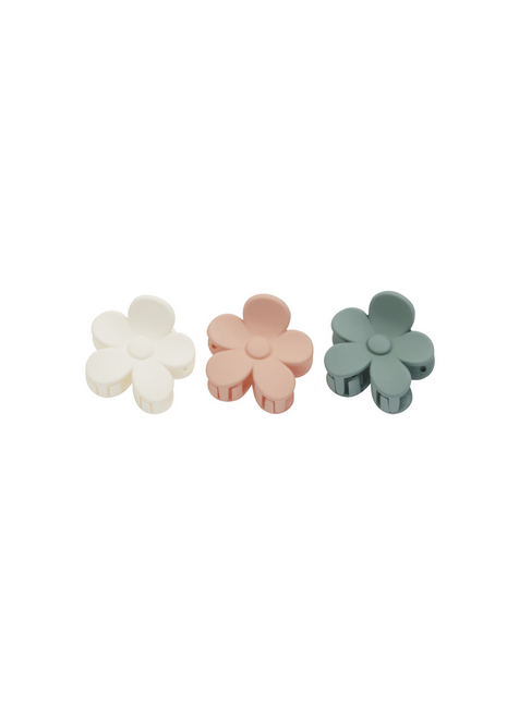 Flower Clip Set | Aqua, Ivory, Blush