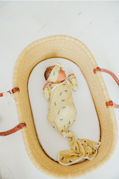 Honeycomb Newborn Knotted Gown