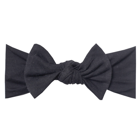 Midnight Knit Headband Bow