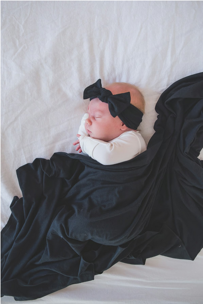 Midnight Knit Headband Bow