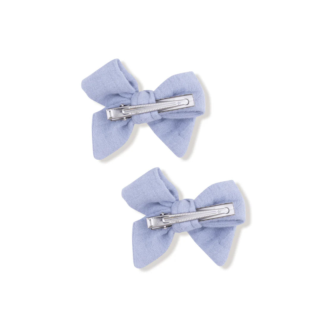 Bow Clips 2 Pack | Chambray