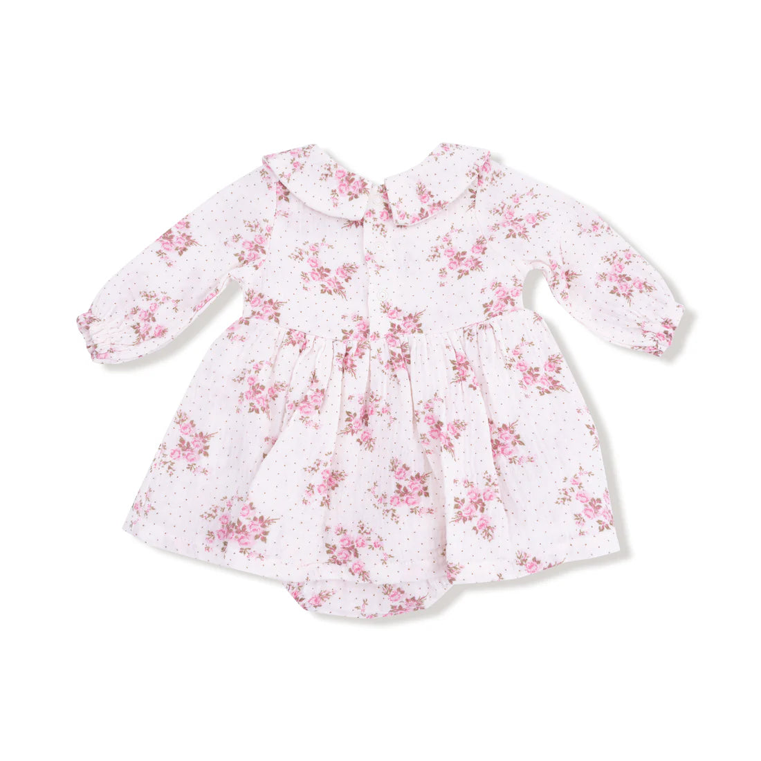 Long Sleeve Peter Pan Collar | Bell Rosette Dot