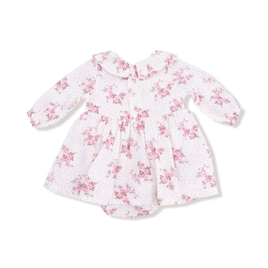 Long Sleeve Peter Pan Collar | Bell Rosette Dot