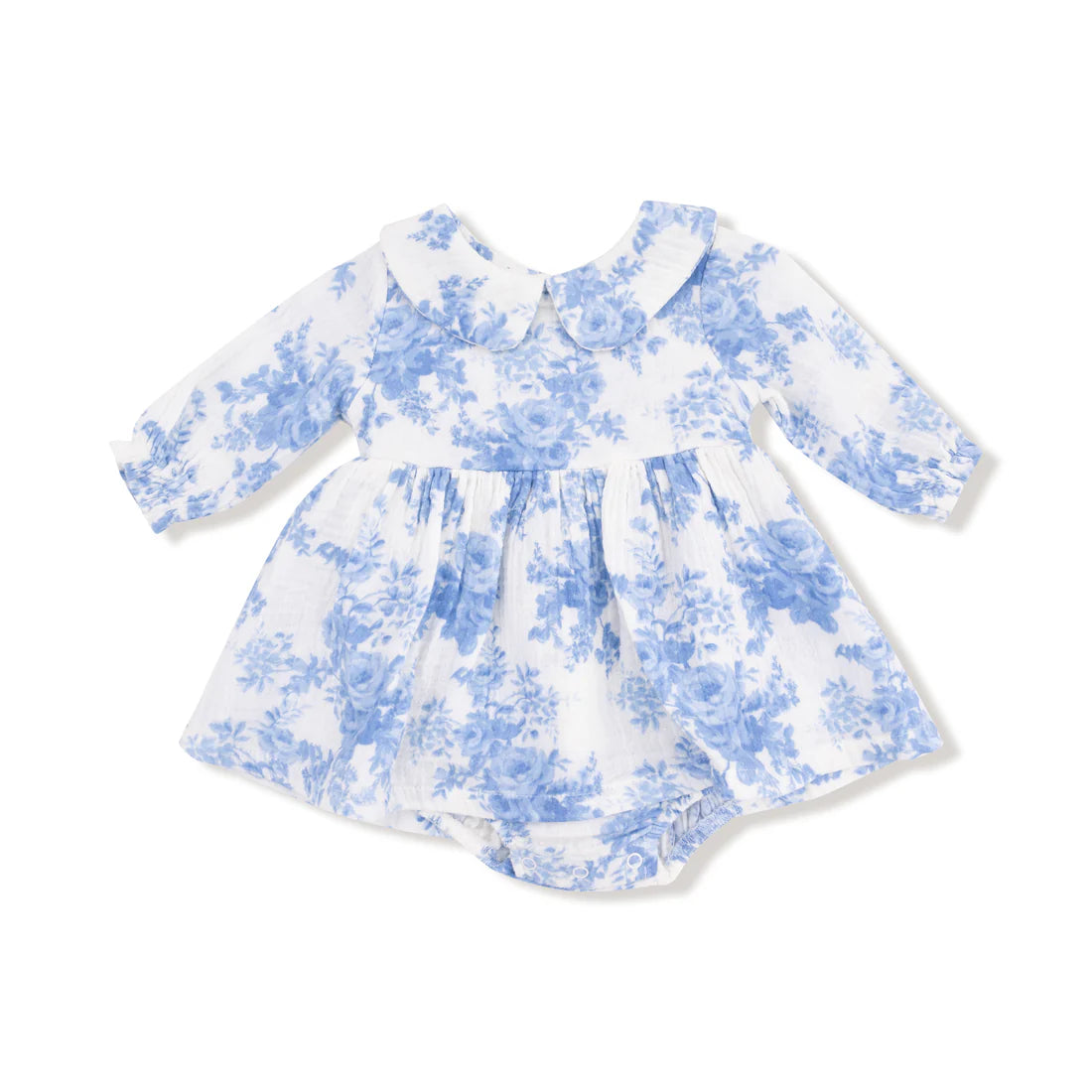 Long Sleeve Peter Pan Collar | Dream Cottage Floral Blue