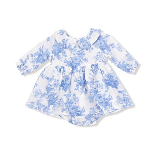 Long Sleeve Peter Pan Collar | Dream Cottage Floral Blue