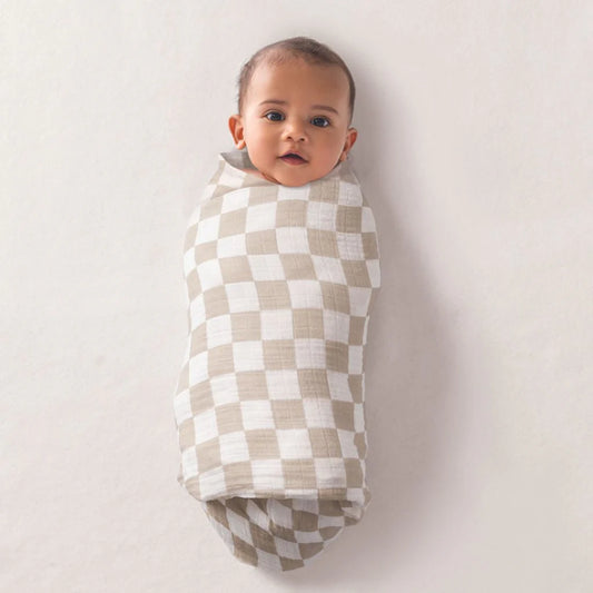 Breast Feeding Boss | Taupe Checkerboard