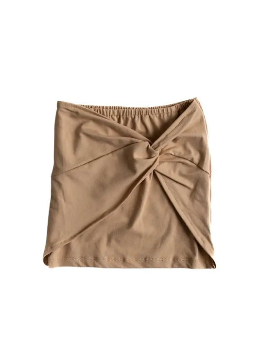 Kapri Twist Front Skirt | Desert Sand