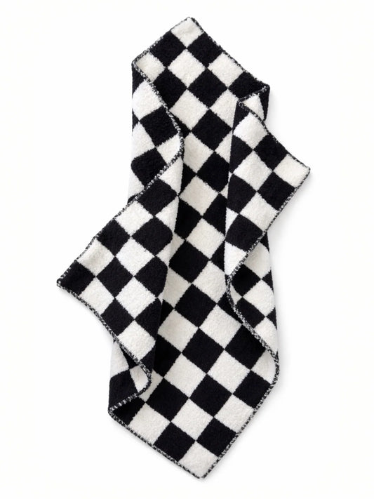 Phufy® Bliss Checkerboard Mini Blanket | Black