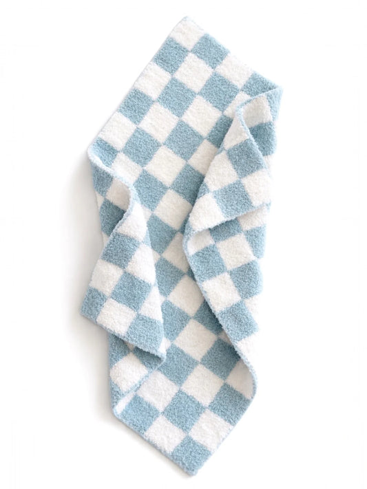 Phufy® Bliss Checkerboard Mini Blanket | Powder