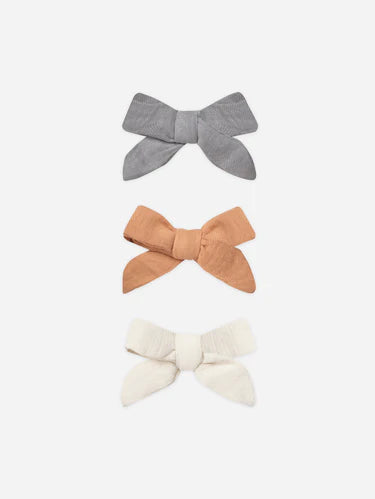 Bow W. Clip, Set of 3 | Lagoon, Melon, Ivory