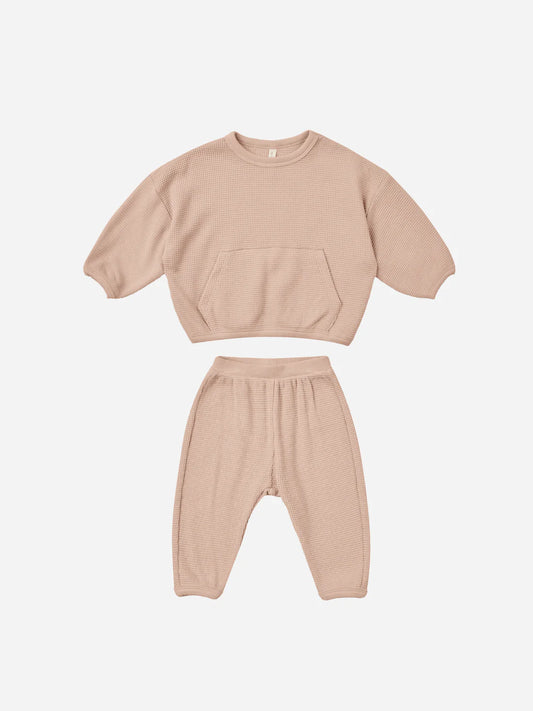 Waffle Slouch Set | Blush