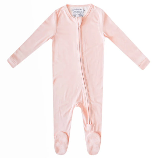 Blush | Zip-Up Footie Pajama