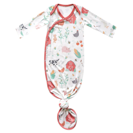 Farmstand Newborn Knotted Gown