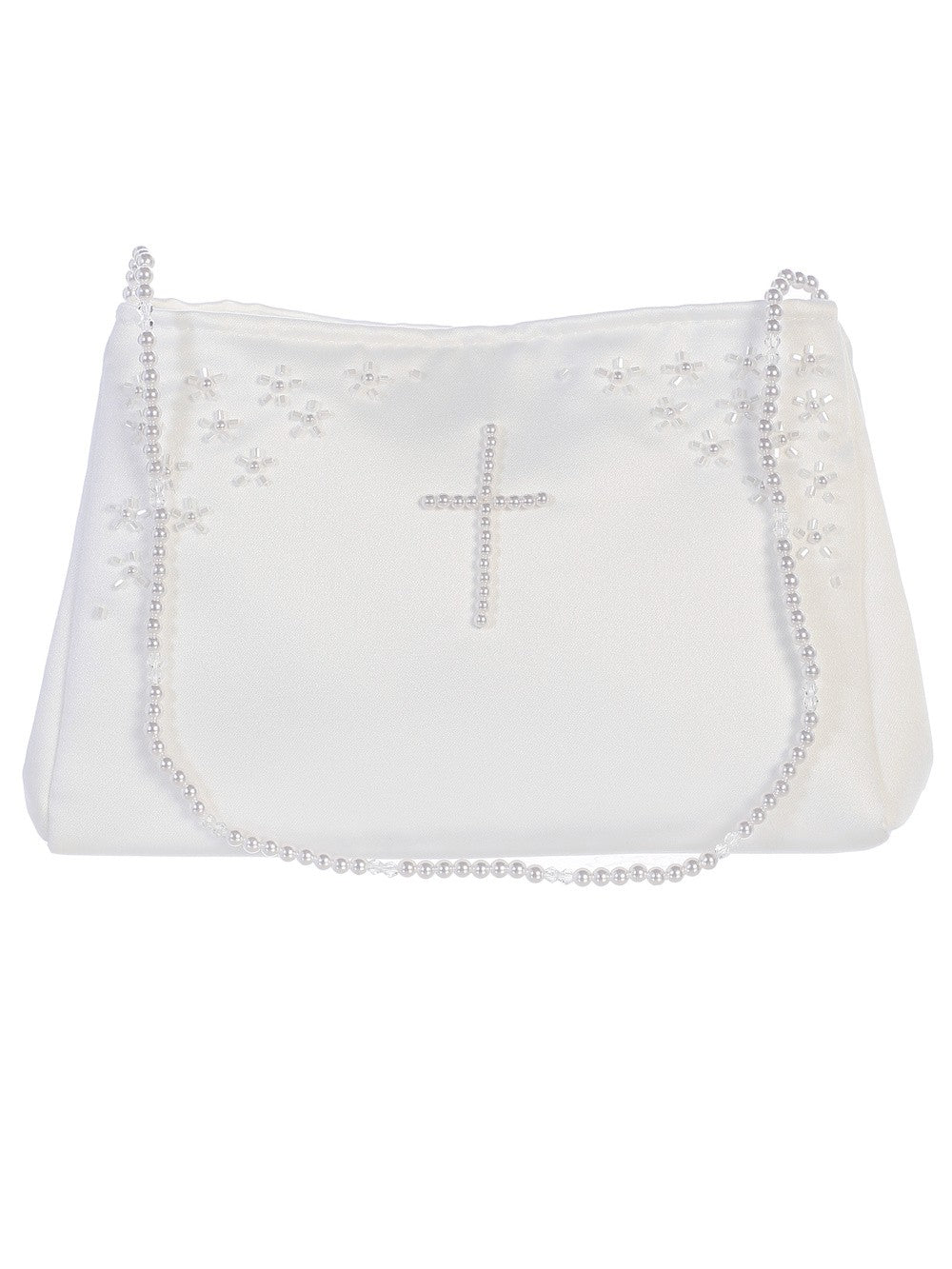 Satin First Holy Communion Purse | Pearl Cross