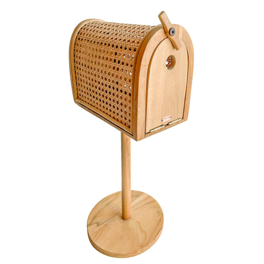 Wood & Rattan Mailbox