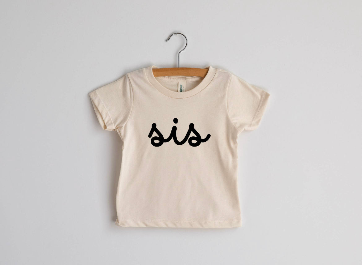 Script Tee Organic Cream | Sis