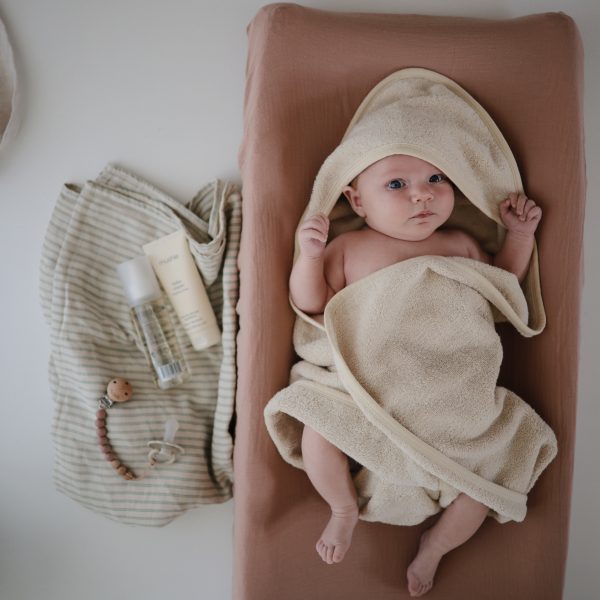 Organic Cotton Hooded Baby Towel | Pearl