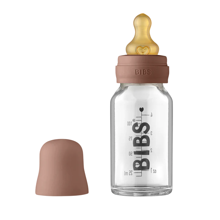 BIBS Baby Glass Bottle Complete Set Latex 110ml | Woodchuck