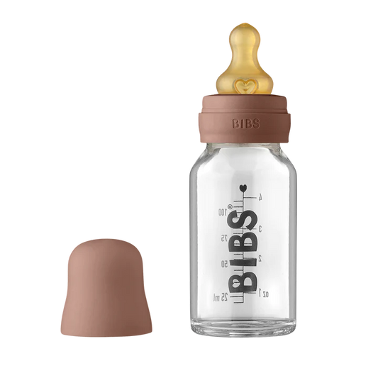 BIBS Baby Glass Bottle Complete Set Latex 110ml | Woodchuck