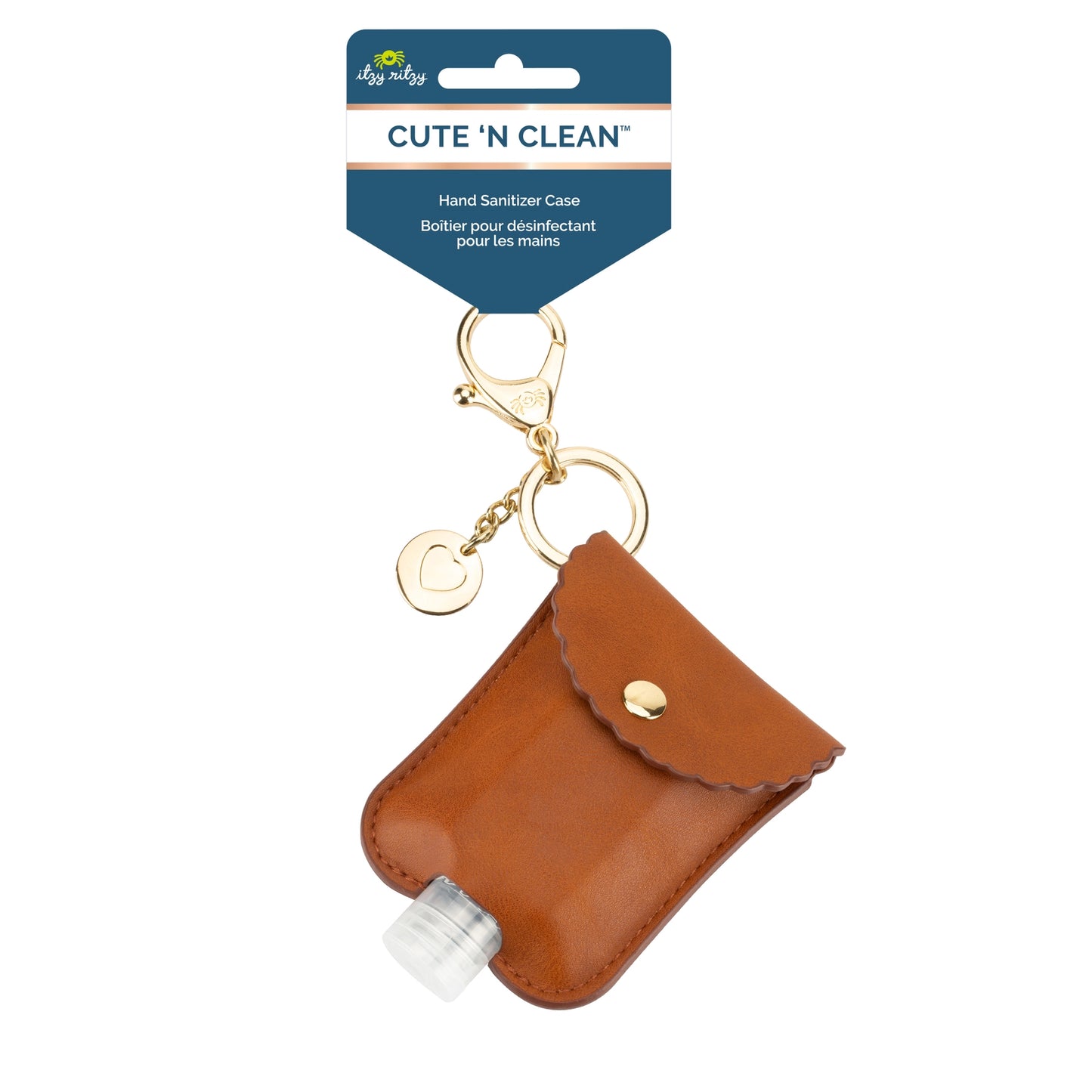 Cognac Cute 'n Clean™ Hand Sanitizer Charm Keychain