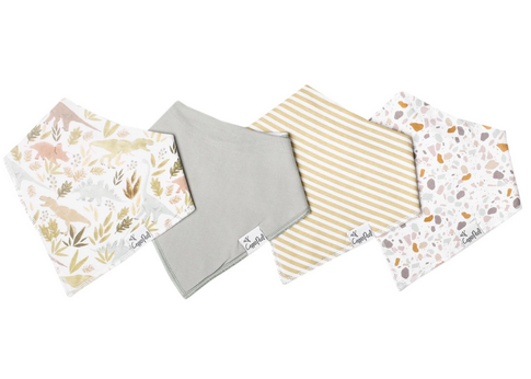 Rex Baby Bandana Bib Set (4-pack)