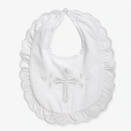 BABY GIRL CHRISTENING BIB