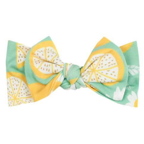 Lemon Knit Headband Bow