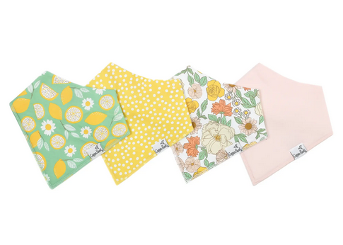 Lemon Baby Bandana Bib Set (4-pack)