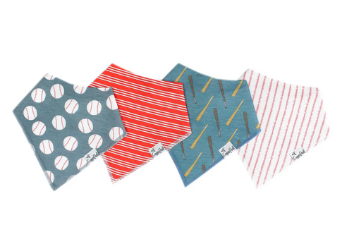 Slugger Baby Bandana Bib Set (4-pack)