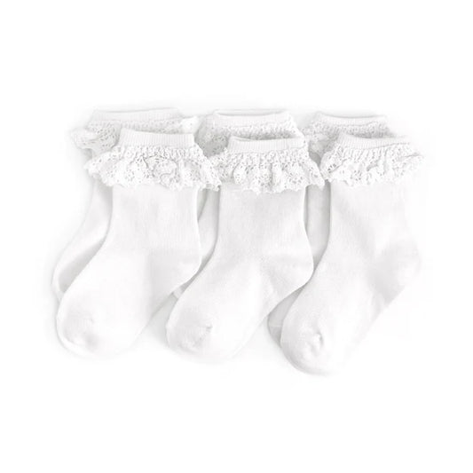 White Lace Midi Sock 3-pack