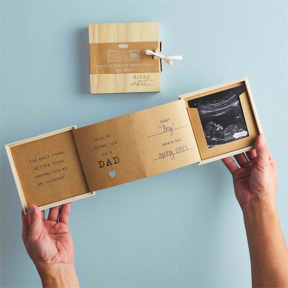 Foldout Ultrasound Announcement| Dad