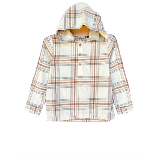 Flannel Hoodie | Light Taupe