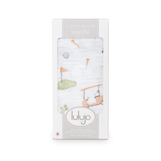 Lulujo Cotton Swaddle- Golf