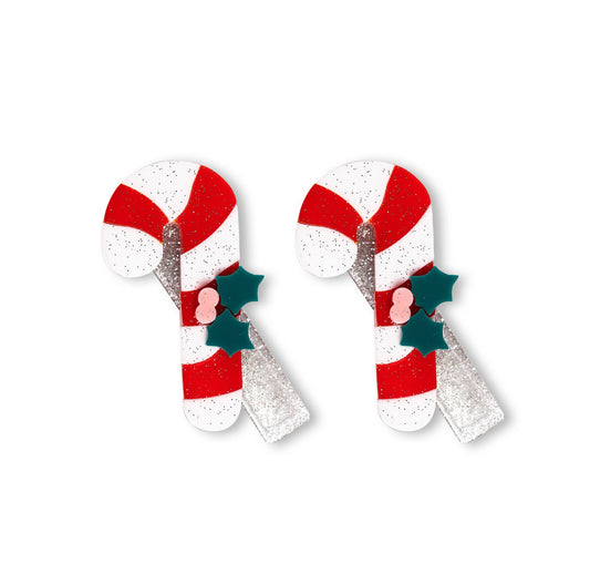 Candy Cane Alligator Clips