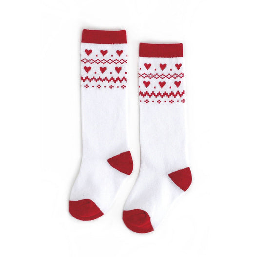 Heart Faire Isle Knee High Sock