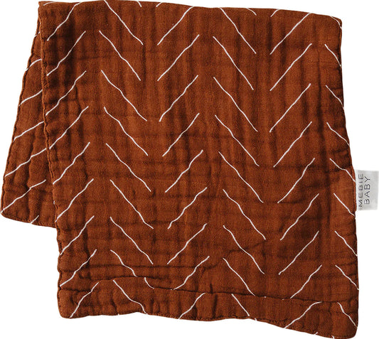 Rust Mudcloth Burp Cloth