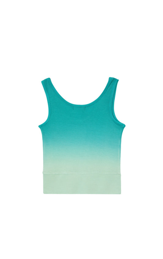 Ombre Ribbed Crop Tank| Sea Side