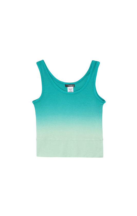 Ombre Ribbed Crop Tank| Sea Side