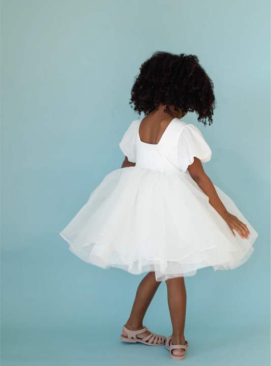 Royalty Puff Sleeve Dress | Baby’s Breath