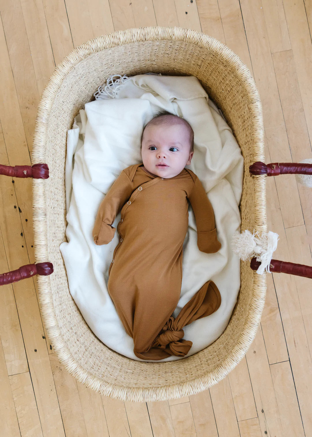 Camel Newborn Knotted Gown