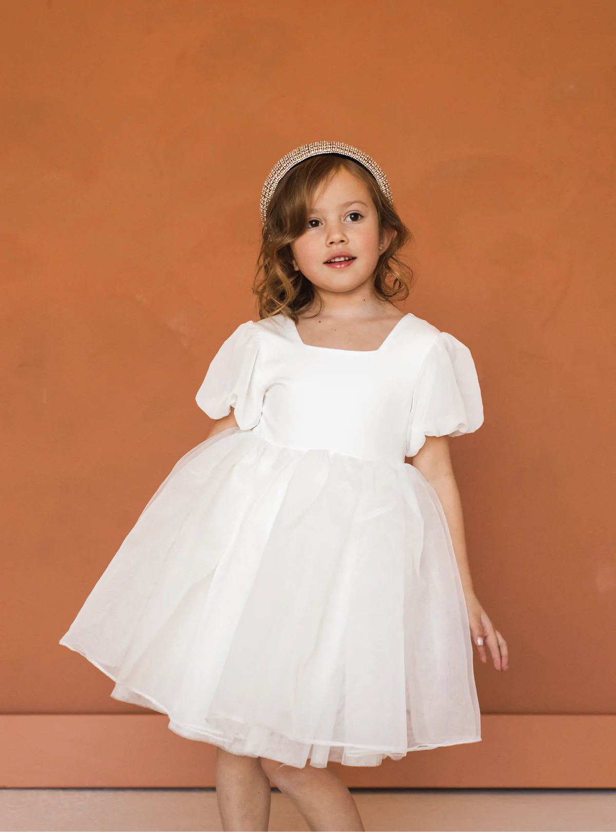 Royalty Puff Sleeve Dress | Baby’s Breath