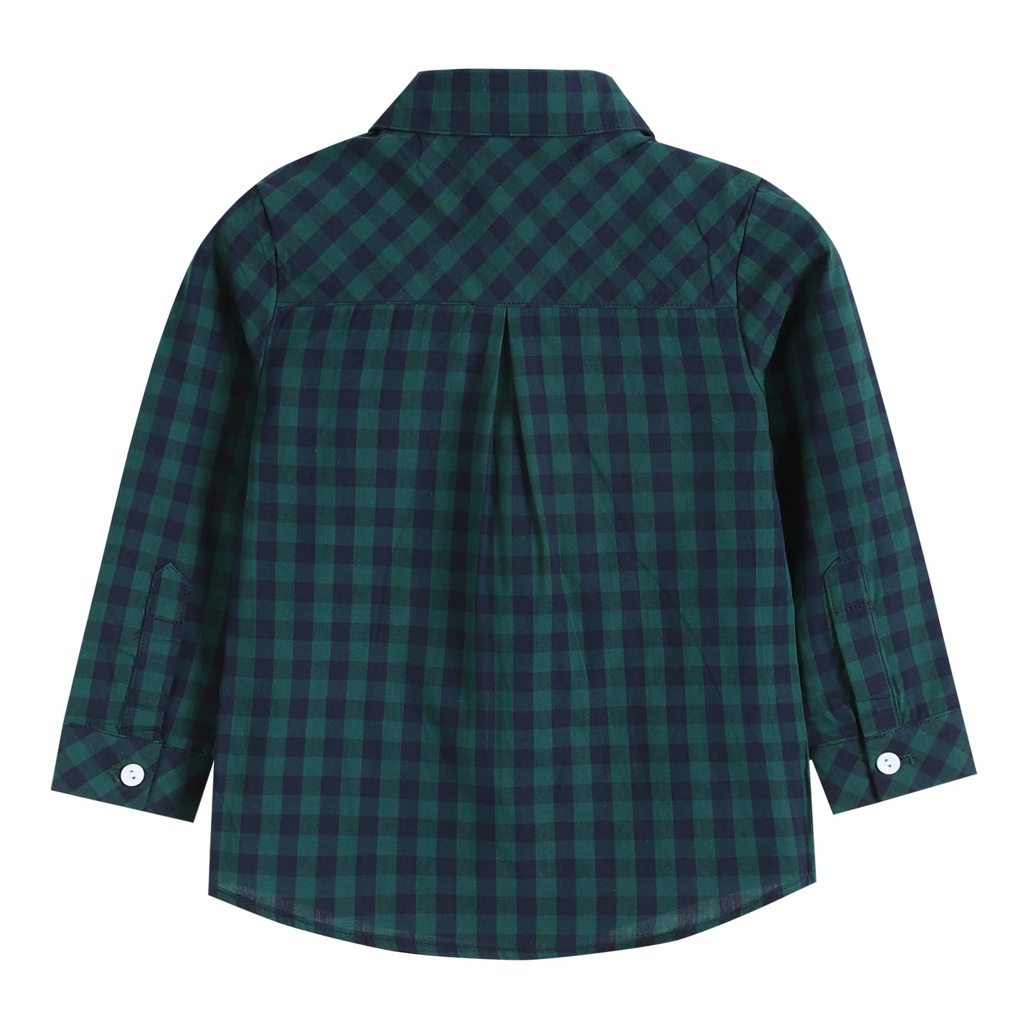 Boy Dress Shirt | Blue Green Check