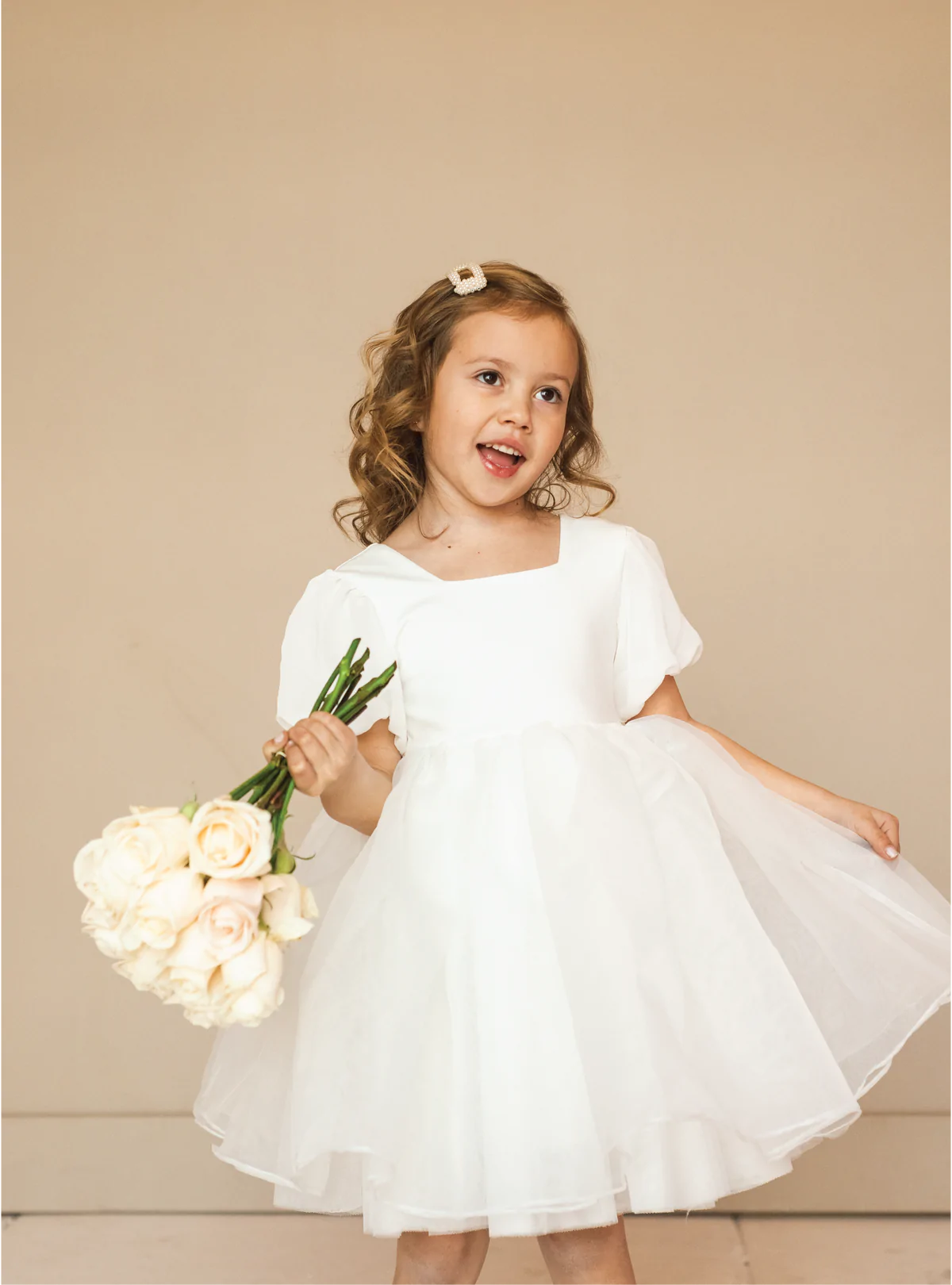 Royalty Puff Sleeve Dress | Baby’s Breath