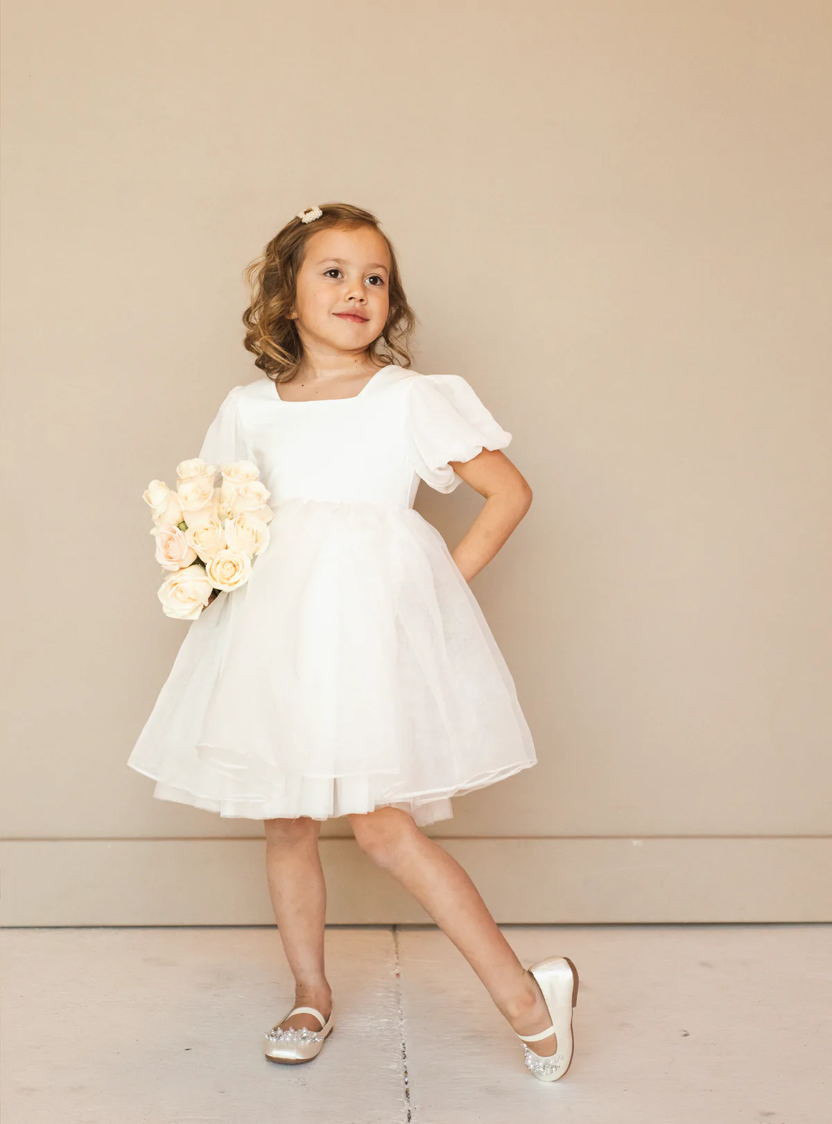 Royalty Puff Sleeve Dress | Baby’s Breath