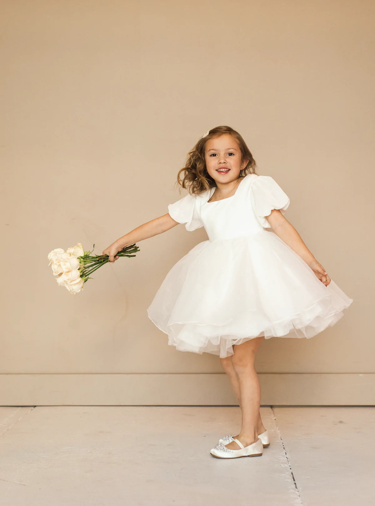 Royalty Puff Sleeve Dress | Baby’s Breath